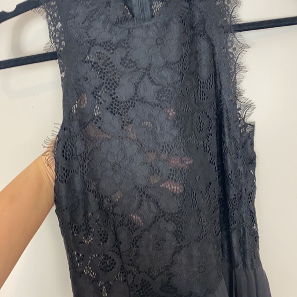 NEW H&M Divided Black Lace Top Pleated Midi Dress - Picture 6 of 7